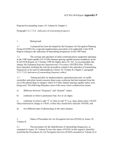 Proposal for amending Annex 10, Volume II, Chapter 5