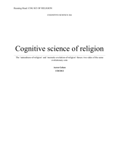 Cognitive science of religion