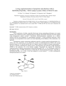 [t-BuNSiMe2Flu]TiMe2 / MAO Catalyst system