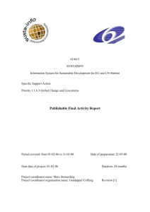 Final Report - SUSTAINFO