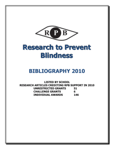 rpb bibliography 2010 - Research to Prevent Blindness