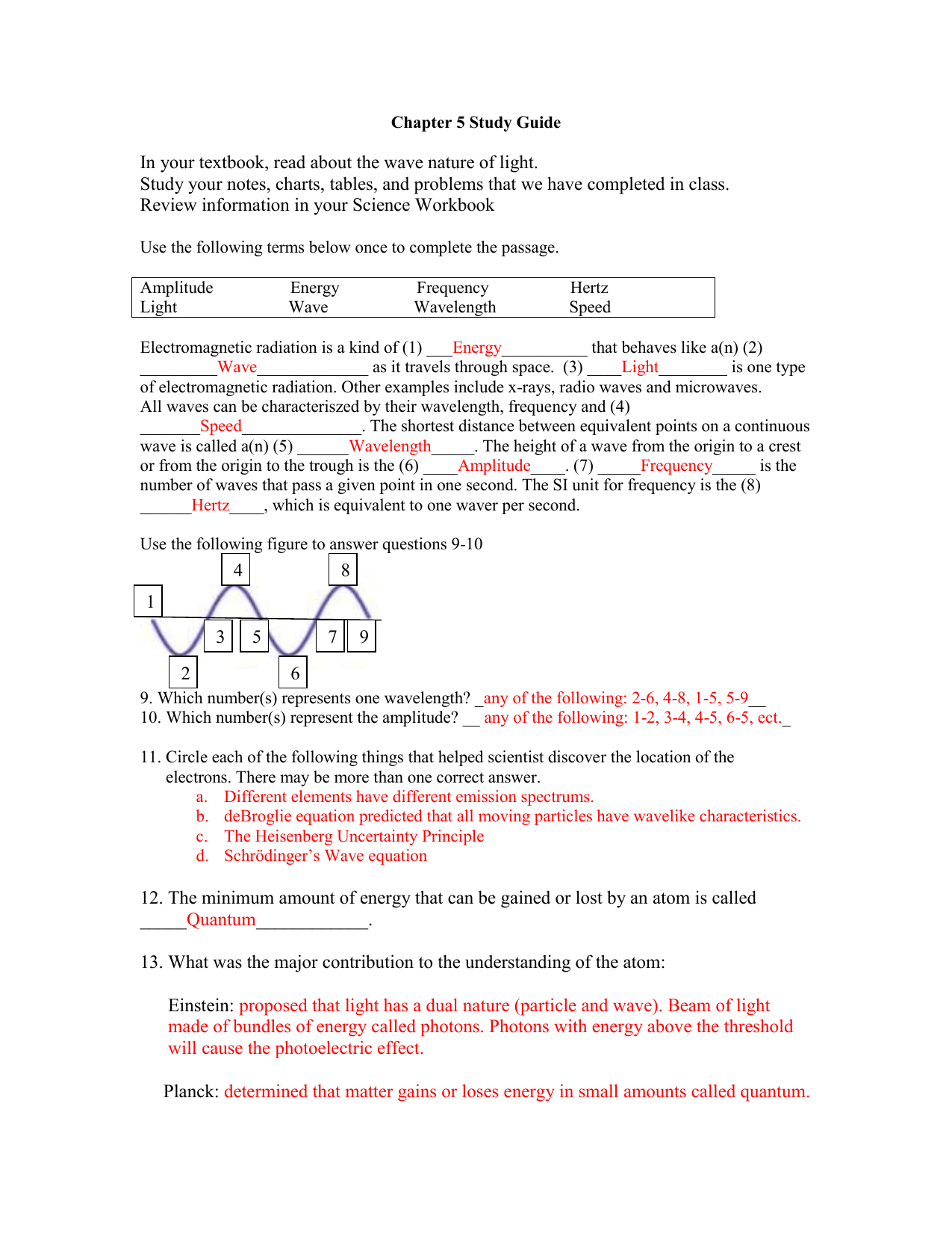 Chapter 5 Electrons In Atoms Answers To Worksheet Promotiontablecovers