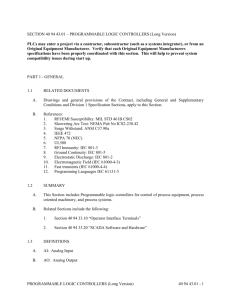 section 40 94 43 – programmable logic controllers