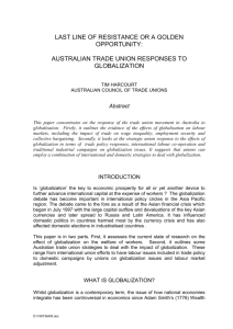 atuglobalisation - Australian Council of Trade Unions ACTU