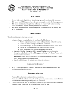 Rail Conference Planning Subcomittee