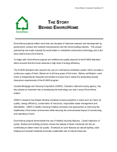 The Story Behind EnviroHome - Canadian Home Builders` Association