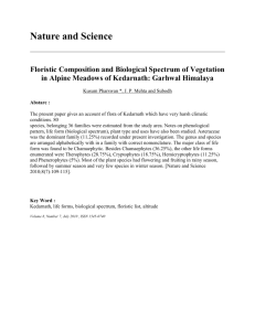 Floristic Composition and Biological Spectrum of