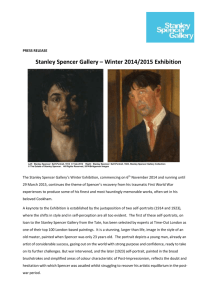 PRESS RELEASE Stanley Spencer Gallery – Winter 2014/2015