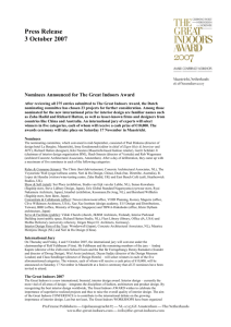 Press Release 2007 Nominees