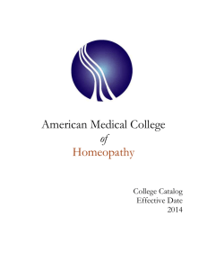 Catalog - American Medical College of Homeopathy