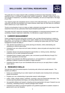 Skills guide for PhD researchers