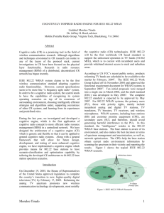 Cognitive Radio Engine for IEEE 802.22 WRAN