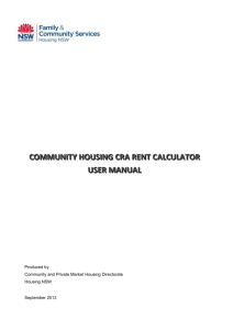 Community Housing Rent Calculator