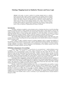 Ontology Mapping based on Similarity Measure and Fuzzy Logic