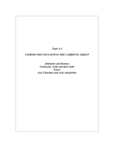 Carbonyl Compounds notes - A