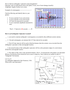 How to find an earthquake`s epicenter using triangulation