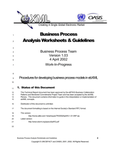 Business Process Analysis Worksheets & Guidelines