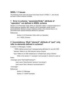 WSDL 1.1 Issues
