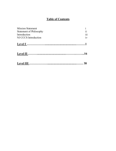 Table of Contents: