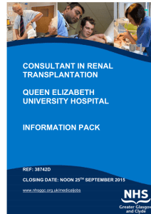 renal transplant surgery - NHS Greater Glasgow and Clyde