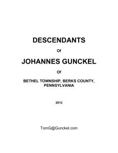 descendants of johannes gunckel