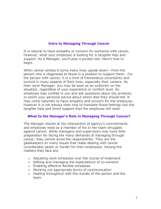 Intro to Managing Through Cancer