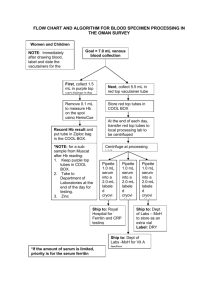Sample Algorithm For Blood Specimen Collection And Flow Chart For