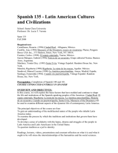 Spanish 135 - Latin American Cultures and Civilizations