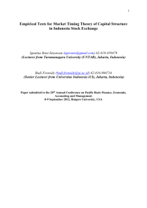 Empirical Tests for Market Timing Theory of Capital Structure in