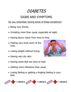 SIGNS AND SYMPTOMS OF DIABETES