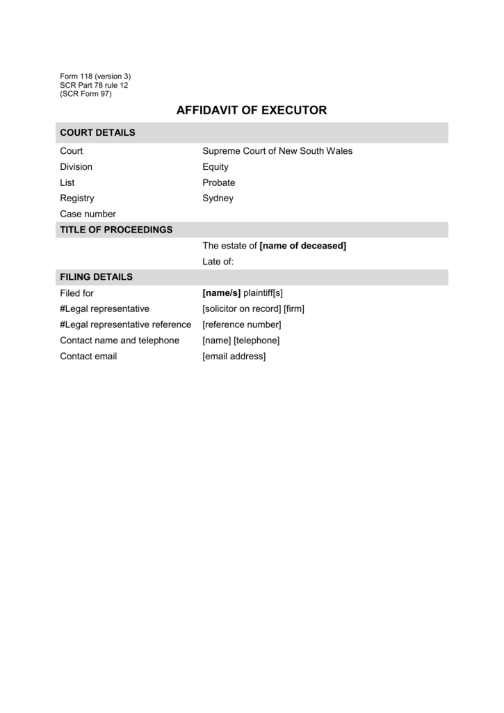 supreme court probate forms