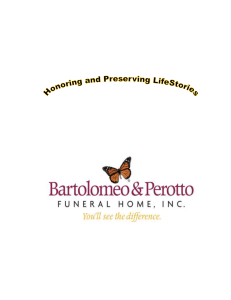 GENERAL PRICE LIST - Bartolomeo and Perotto Funeral Home Inc.