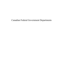 Canadian Federal Government Departments