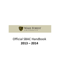 SBAC Handbook 2013-14 - Wake Forest University