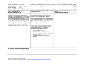 Student Learning Outcome - Florida International University