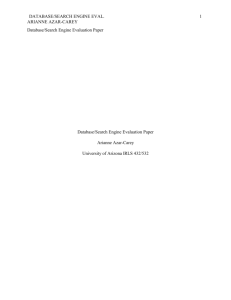 Database/Search Engine Evaluation Paper - ePortfolio