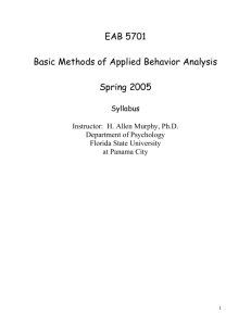 EAB 5701 - Association for Behavior Analysis International