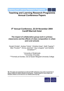 The impact of collaborative group work in primary classrooms and