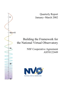 Building the Framework for the National Virtual Observatory