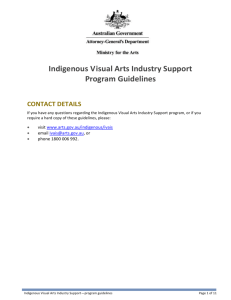 Indigenous Visual Arts Industry Support program guidelines