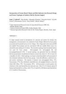 Incorporation of Farmer-Based Climate and Risk Indicators into