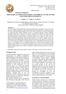 free radical formation might contribute to the severe - uni