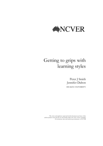 Getting to grips with learning styles