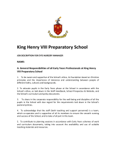 Post at King Henry VIII Preparatory School