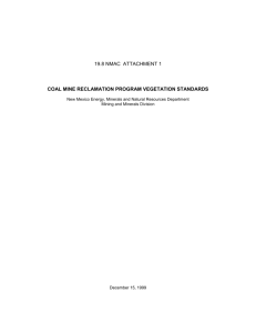 Coal Mine Reclamation Program Vegetation Standard