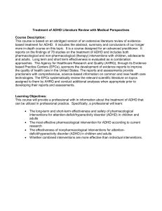 Treatment of ADHD Chapter 4 Only Conclusions - CE