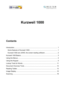 Kurzweil 1000 Basics