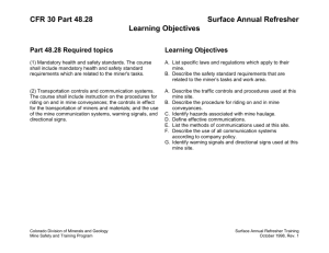 CFR 30 Part 48.28 Learning Objectives