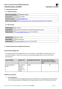 Erasmus + Agreement