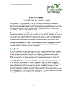 Acid Grassland - London Biodiversity Partnership